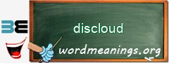 WordMeaning blackboard for discloud